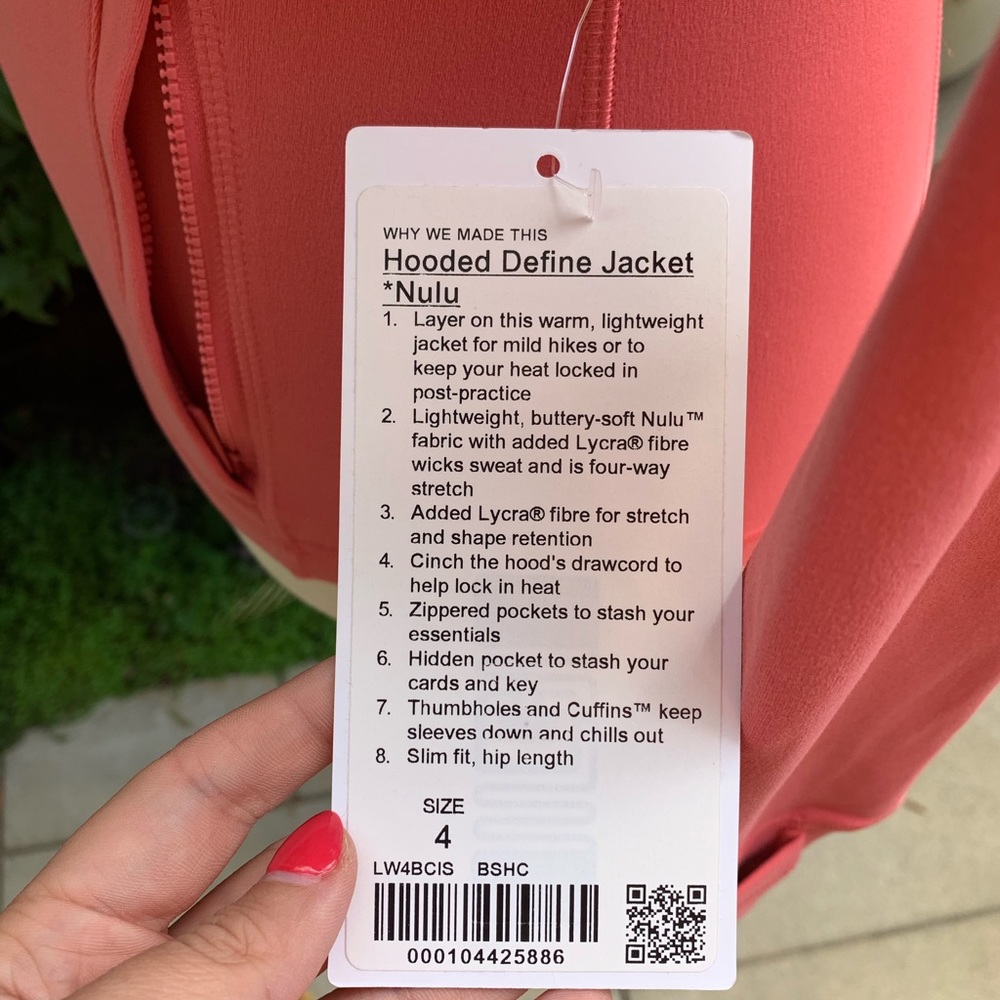 NWT Lululemon Hooded Define Jacket Nulu - Picture 6 of 6